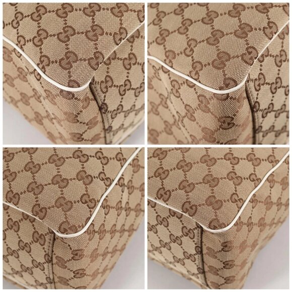 GUCCI GG Canvas Tote Bag Beige Gold 153033 Auth BA5552V - Picture 14 of 16